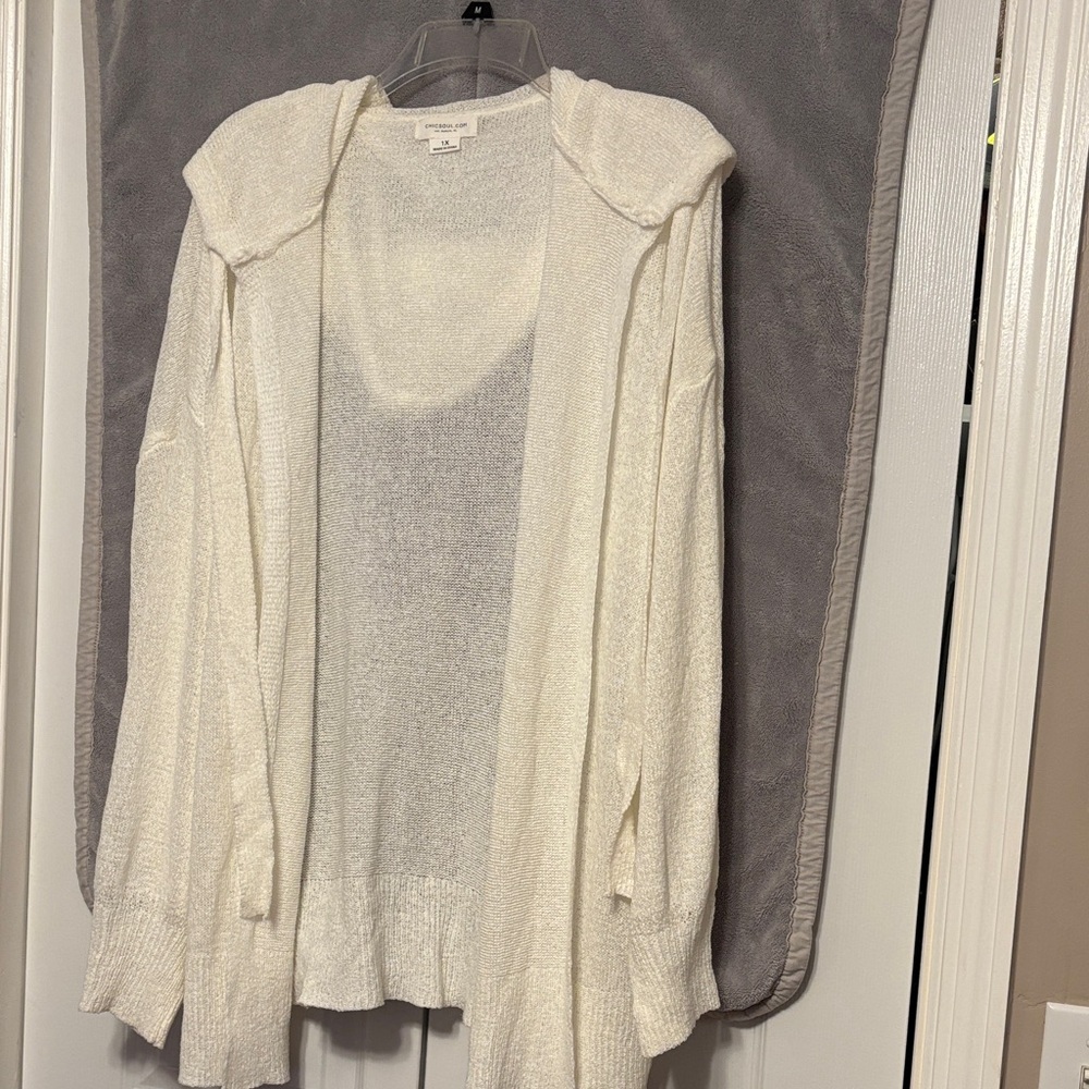 Chic Soul Cream Cardigan Sweater